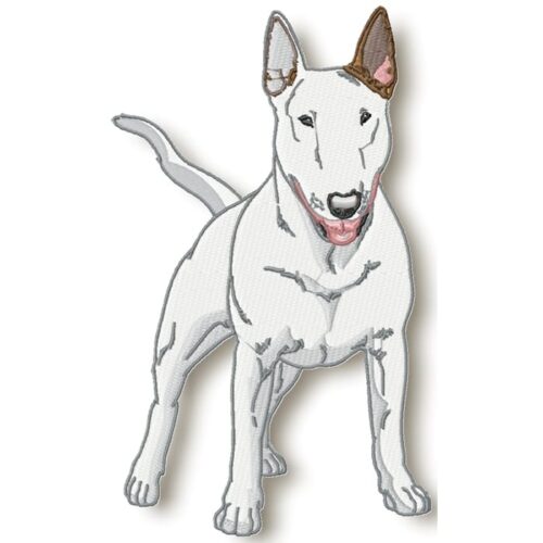 Realistic Bull Terrier machine Embroidery