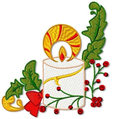 Art Deco Christmas Candles