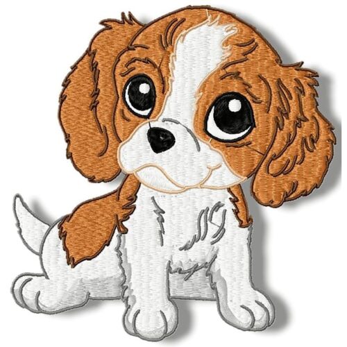 Cute Baby Cavalier machine embroidery