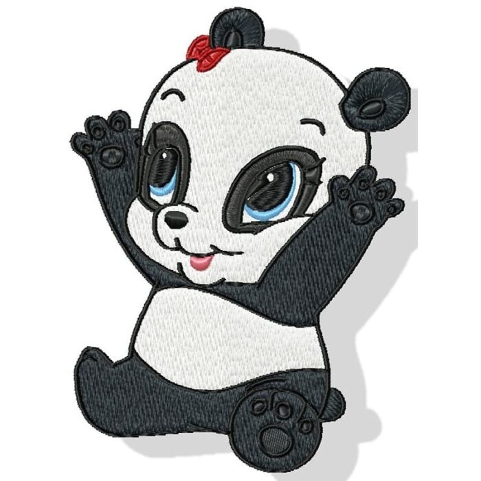 Cute Baby Panda Machine Embroidery ⋆ Pamela's Embroidery
