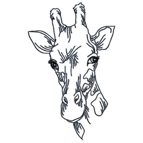 Giraffes in Black Work