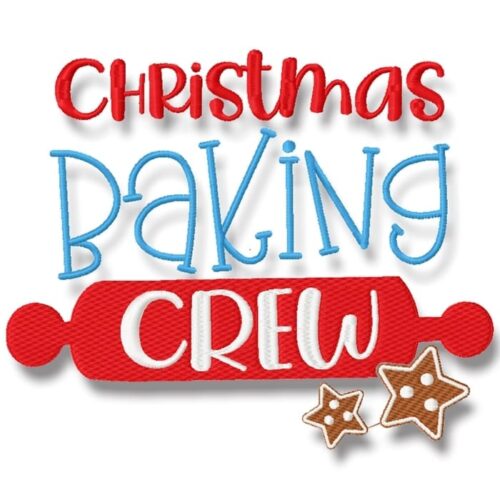 Christmas Baking Crew machine embroidery
