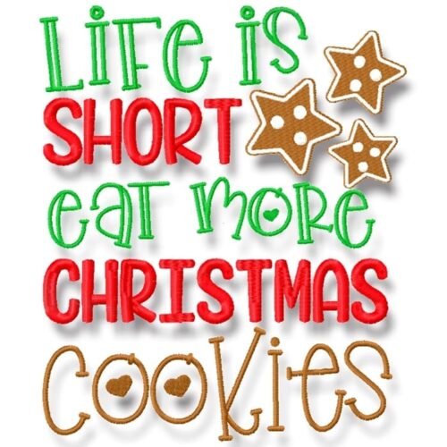 Christmas Cookies machine embroidery