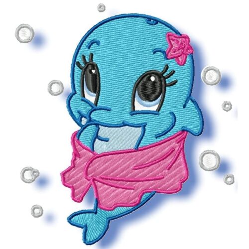 Cute Baby Bathtime Dolphin