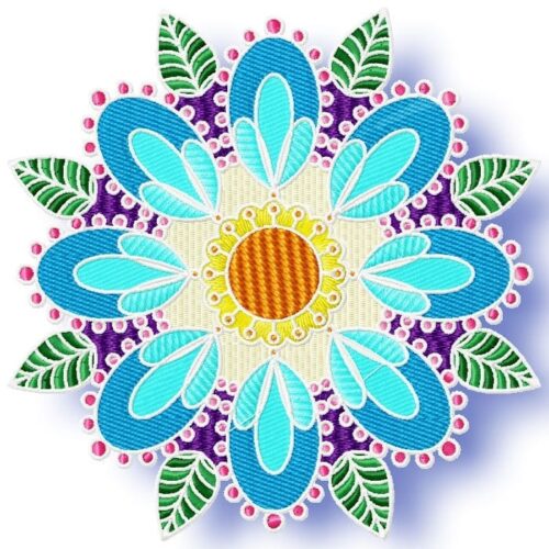 Leafy Flower Circles