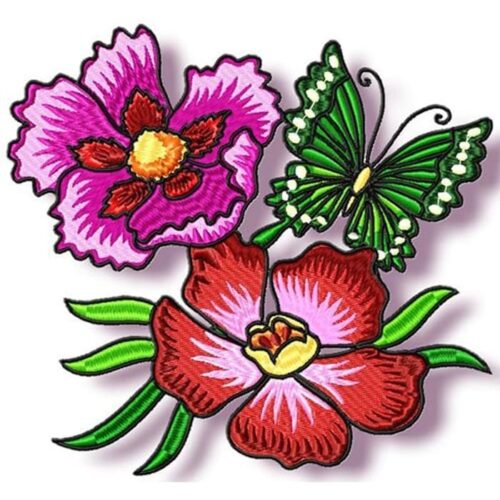 Passionflower and Butterfly