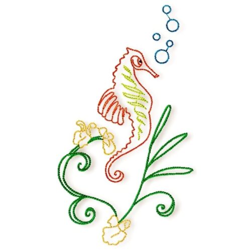 Colour line Sea Horses