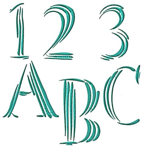 Stripe Alphabet With Numbers