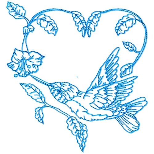 Hummingbirds Linework