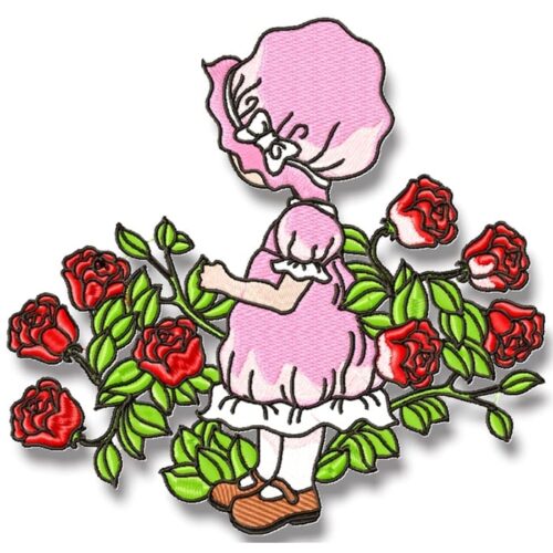 sunbonnet with flowers