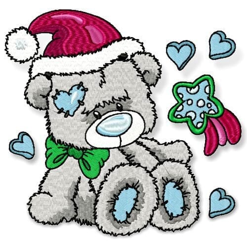 Patched Christmas Bear