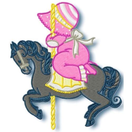 Sunbonnet on Carousel Horses