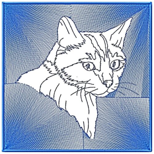 Cat Reversed Silhouette