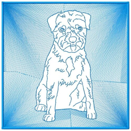 Border Terrier Reversed Silhouette