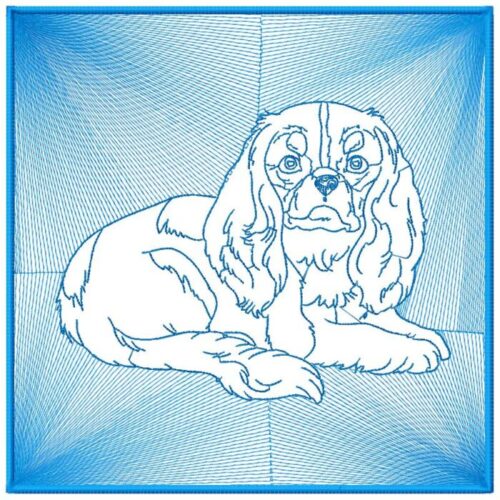 King Charles Cavalier Reversed Silhouette