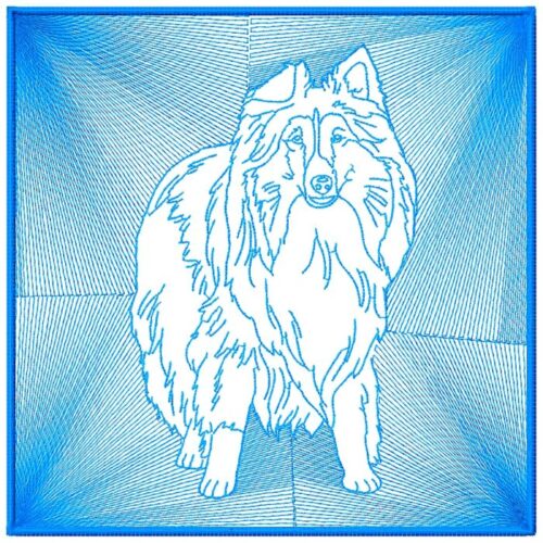 Shetland Sheepdog reversed silhouette