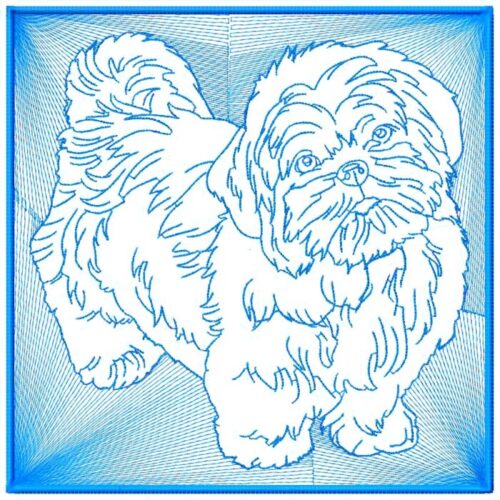 Shih Tzu Reversed Silhouette