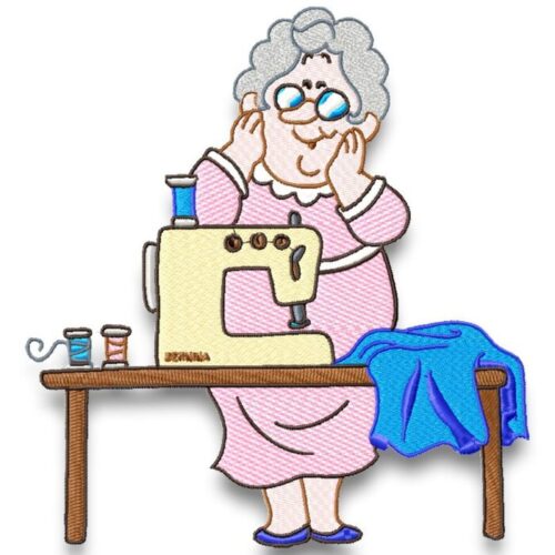 Grandma Sewing