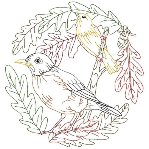 Birds Line Work Circles