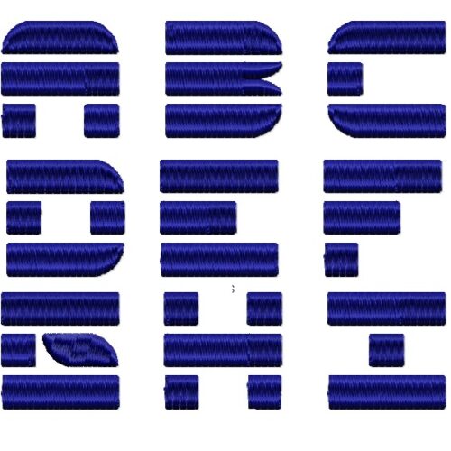 Stripe Alphabet Thick